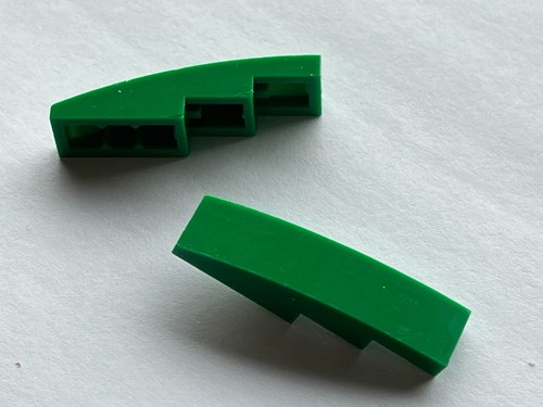 Lego green slope - lego, curved