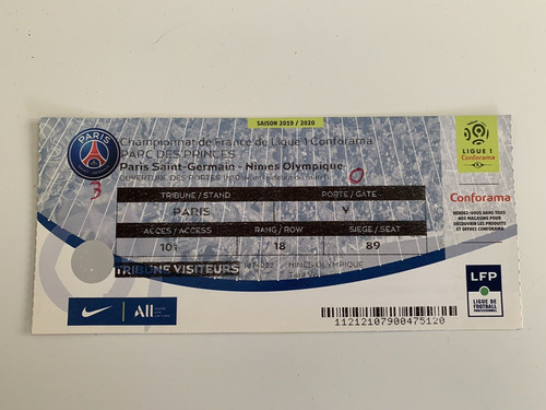 Ticket place match - psg, paris
