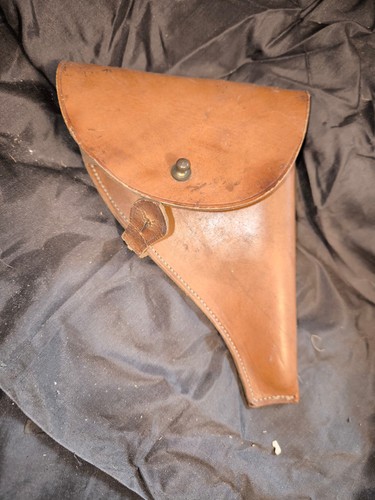 étui cuir ancien revolver - ancien,