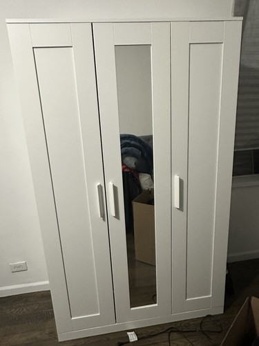 White ikea brimnes wardrobe - ikea,