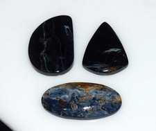 3 pièces cabochon pietersite