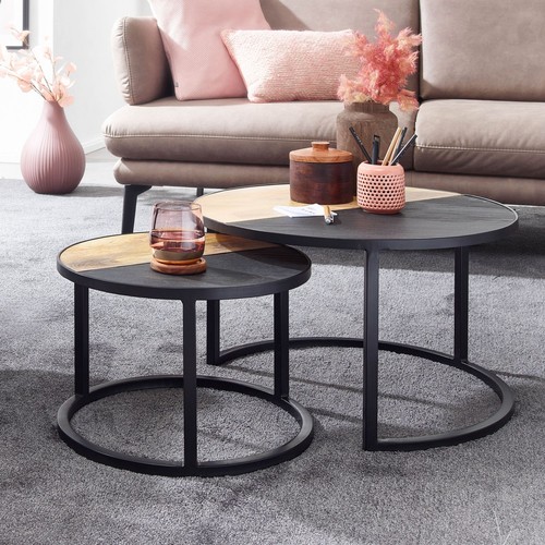 Finebuy tables gigogne - gigogne, bois