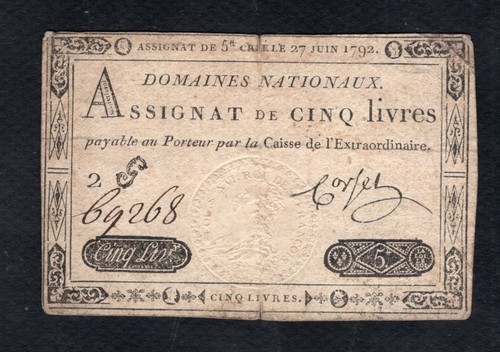 Assignat livres 1792 etat - ,