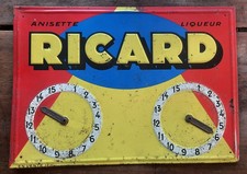 Ancienne Plaque Tole Compteur petanque RICARD boule concours marseille 45x32cm