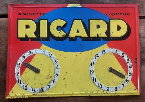 Ancienne plaque tole compteur - ancienne,