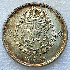 ☆ SUÈDE : 2 KRONOR 1947 TS ☆