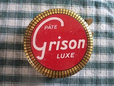 Boîte en fer 1950 Cirage Graisse Pâte GRISON produit d' entretien Cuir Chaussure