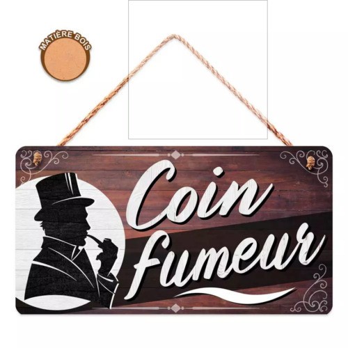 Plaque porte coin fumeur - de,