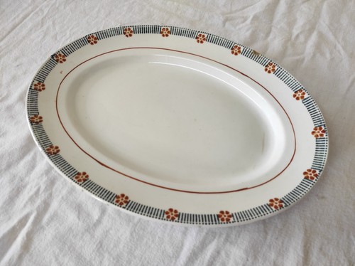 Ancien plat service ovale - de,