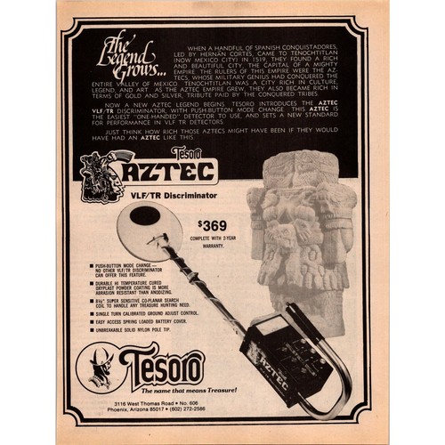 Tesoro aztec vlf - aztec, vlf/tr