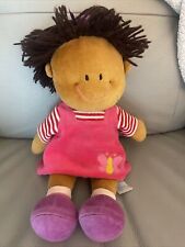 Poupee Russ Berrie Doudou Robe Rose Papillon Fleur Mauve Peluche 35 Cm