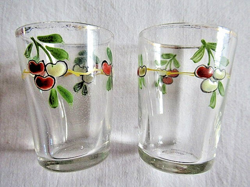 Verres liqueur emailles à - 2,