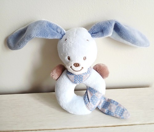 Nattou doudou lapin bleu