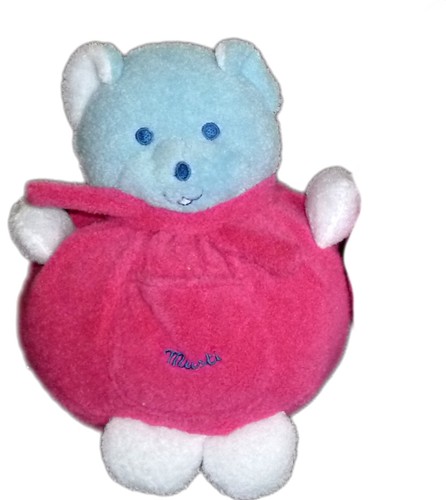 Doudou peluche ours boule - , rose