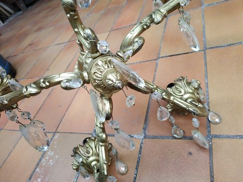 Lustre bronze ancien - lustre,