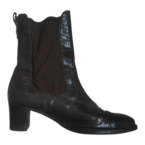 Heschung ankle leather snake - heschung,