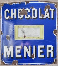 Plaque émaillée Tablette Chocolat Menier