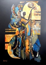 huile sur toile    " africa "