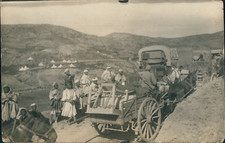 Maroc, Rabat, Vue sur les Montagnes de l'Atlas, Camp Militaire  Vintage sil