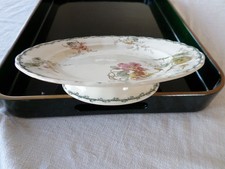 Ancien Plat à gâteau faïence terre de fer polychrome Choisy Le Roi