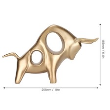 Lucky Fighting Bull Sculpture Taurus Statue De Taureau Bijoux Résine De Taur OBF