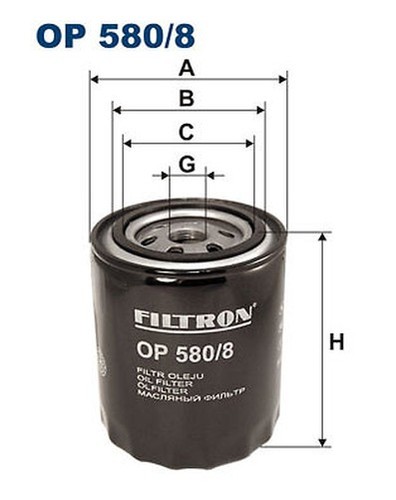 Filtron 580 huile pour - à,
