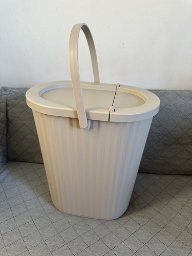 Poubelle gris beige avec - gris-beige,
