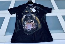 UltraRare & Gorgeous Givenchy Metallic Silver “Stars” Rottweiler Print Tee Shirt
