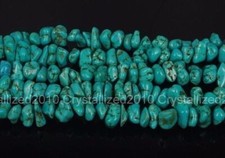 Espaceur de pépites libres en pierre précieuse turquoise naturelle 5 mm x...