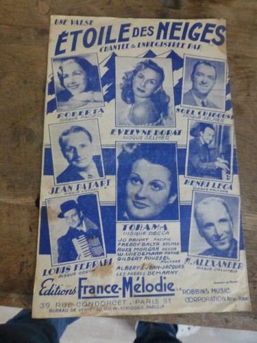 Ancienne partition valse - ancienne,