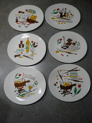 Assiettes fondue modele - assiettes,