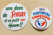 2 autocollants  SENSAS pêche cuiller leure hameçon RAMEAU canne competition