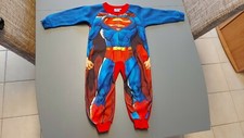 Garçons Superman Bleu Combinaison/Tout en Un Pyjamas/Pyjama Warner Bros Âge 2