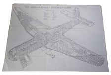 Affiche plan éclaté du planeur Airspeed Horsa 1 GB WW2 anglais glider