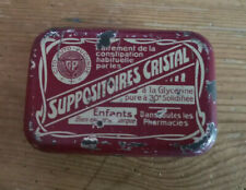 #C-ANCIENNE BOITE SUPPOSITOIRES CRISTAL POUR LA CONSTIPATION