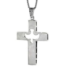 Argent Sterling Croix Avec