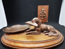 serviteur De Bureau Chien Setter Bronze. 