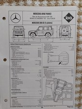 MERCEDES 300 GD 3.0 Diesel 4x4 Moteur OM 617 931 Fiche Technique Regla tech 1991