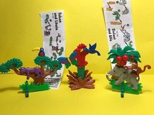 L25 - 3 kinder allemand 1995 + 2 BPZ  - PUZZLE plastique 3D animaux d'afrique