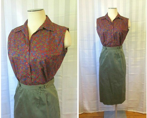 Vintage skirt blouse piece - vintage,