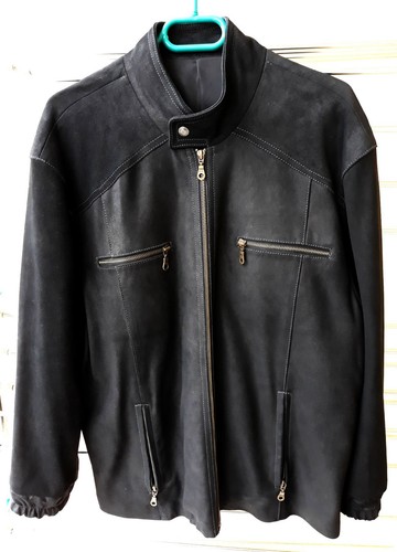 Blouson cuir retourné - cuir,