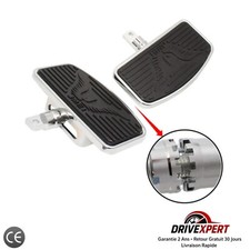 Repose-pieds pour Moto Harley Passager Réglable Acier Chrome Dyna Electra Glide