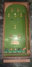 Ancien flipper de table en bois - RING BAWL - 2 boules différentes - 77 x 33 cm