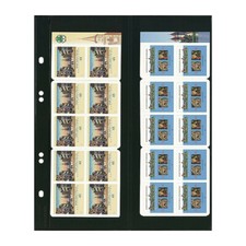Feuilles Multi Collect Lindner noires pour carnets de timbres.