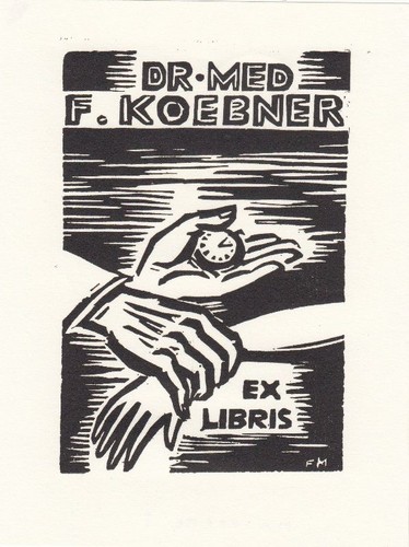 Exlibris livre art bois - exlibris,