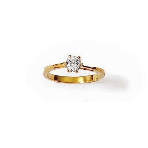 Bague solitaire 8mm plaqué - , or