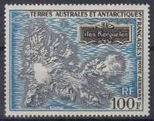 TAAF POSTE AERIENNE CARTE DES ILES KERGUELEN N° 20 NEUF ** GOMME SANS CHARNIERE