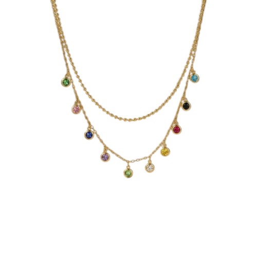 Collier pendentif cercle - , cz