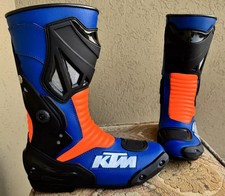 Bottes Moto KTM Homme en Cuir Véritable Course Racing Confort Route Piste CE