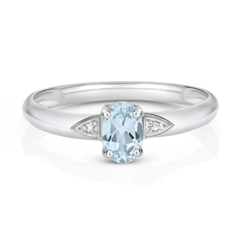 Bague véritable aigue marine - véritable, aigue-marine